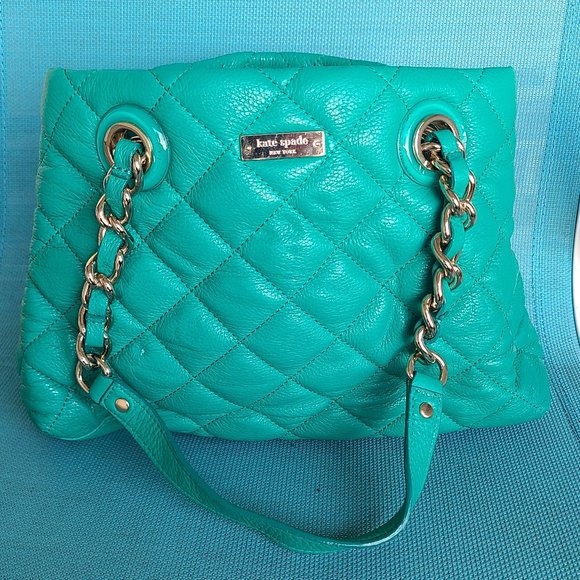 Kate Spade Teal Quilted Leather Handbag